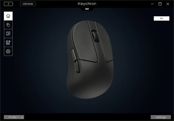 Keychron - M4 Trådløs Mus Sort / 4000 Hz