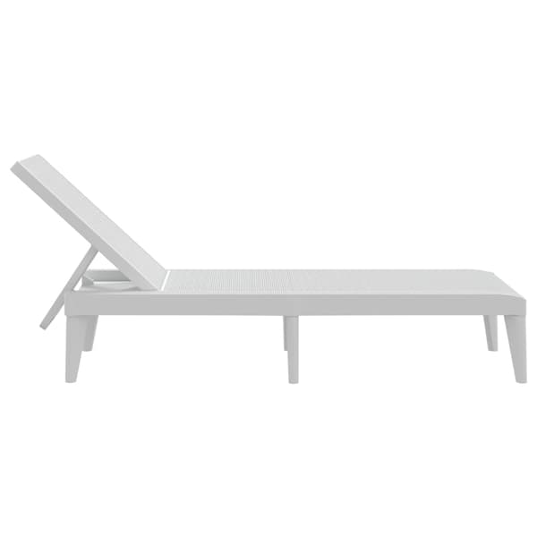 vidaXL Solstol, Vit, 186x60x29 cm, PP