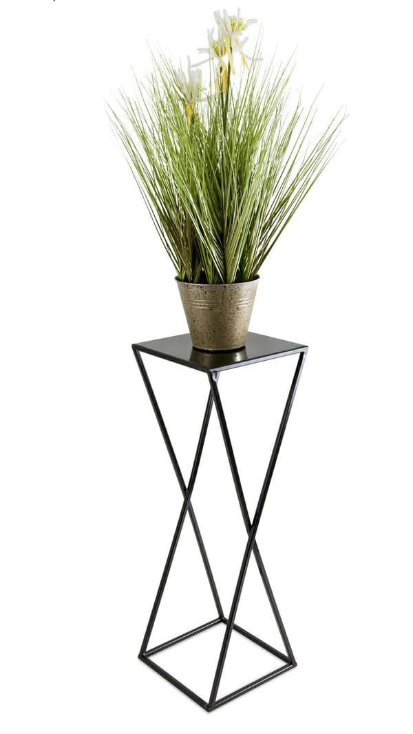 Modernt stående blomsterställ 70 cm svart