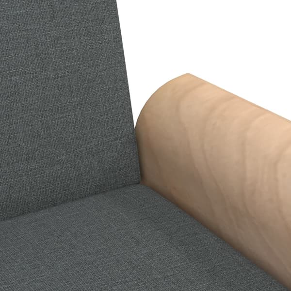 vidaXL Bäddsoffa med armstöd, mörkgrå, klädd i tyg