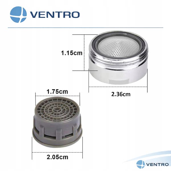 ECO vattensparande kranpumparkapslor 24 mm krom