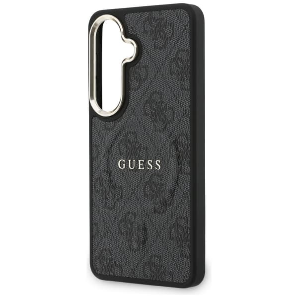 Guess 4G Embossed Ring MagSafe-etui til Galaxy S26 Plus, sort