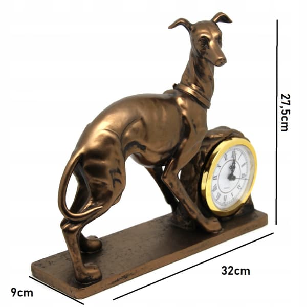 Dekorativ stående klocka - Hundfigur - Greyhound