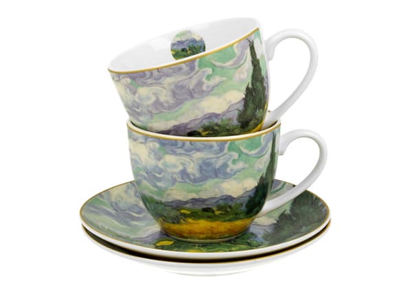 Van Gogh espressokoppar med vetefält