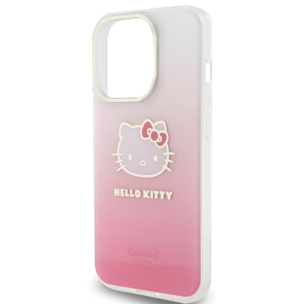 Hello Kitty IML Gradient Electrop Kitty Head-skal till iPhone 14 Pro, Rosa