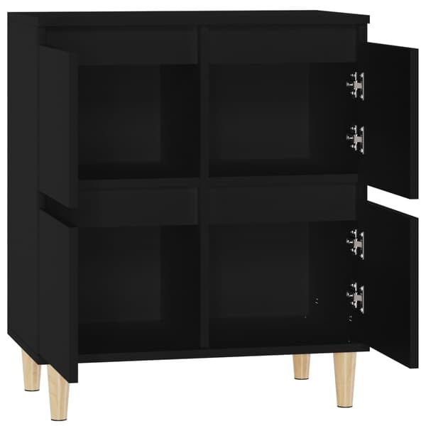 vidaXL kommode, sort, 60x35x70 cm, træbaseret materiale