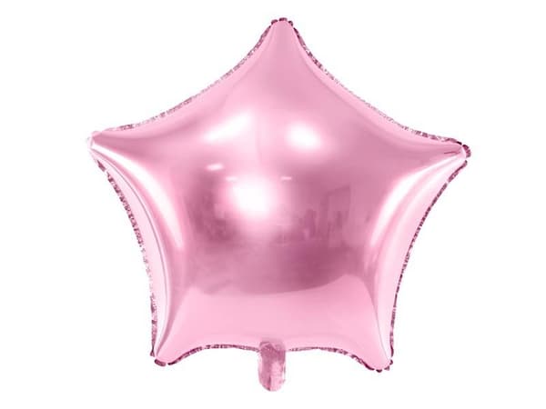 Stjernefolieballon 48 cm lyserød