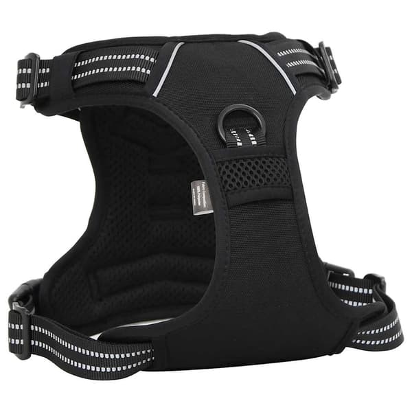 vidaXL justerbar hundesele, sort, M