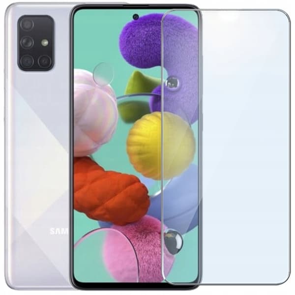 ETUI til Samsung Galaxy A71 STØDMIDDELBART ARMOR TRANSPARENT ETUI + 9H GLAS