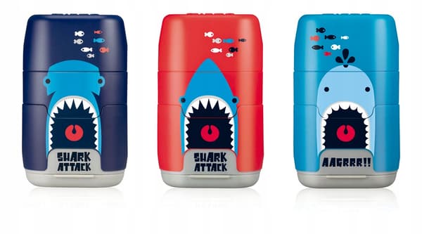 Vässare och suddgummi Compact Shark Attack A'16 5348