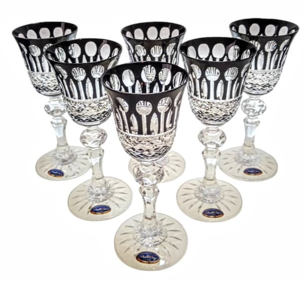 Eksklusive sorte likørglas 60 ml 6 stk.