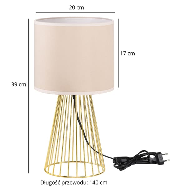 Tornado ASBGZ valaisin, beige sametti