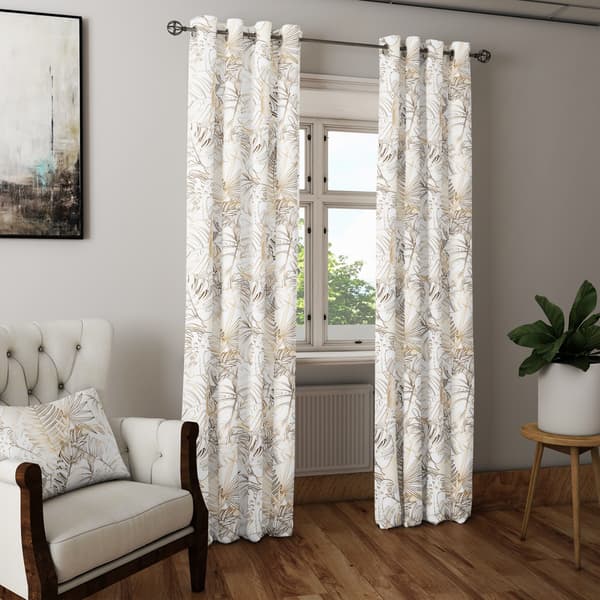 Gardin med snørehuller print 099