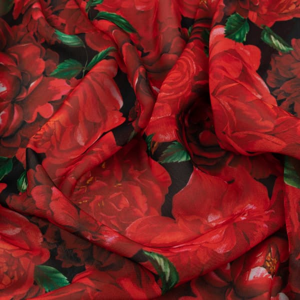 Røde chiffonblomster