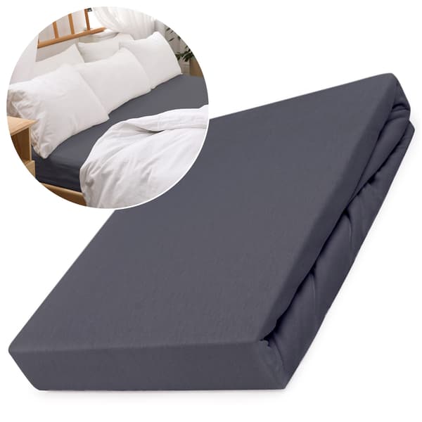 Bomuldslagner 60x120 jersey 100% BOMULD mørkegrå