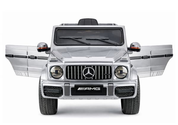Mercedes AMG G 63 Silverlackerad Batteridriven Bil