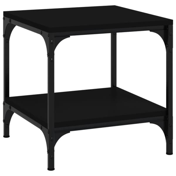 vidaXL sidebord, sort, 40x40x40 cm, træbaseret materiale