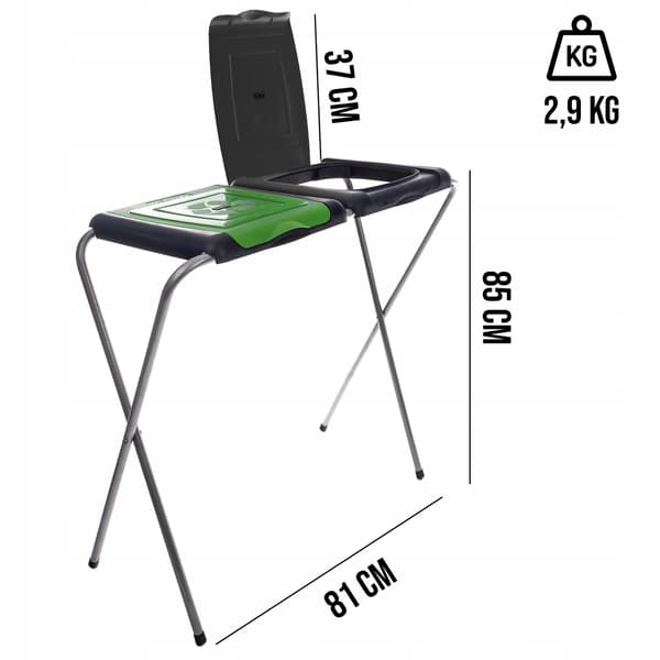 ECOselect 2 GRØN-SORT affaldssorteringsposestativ/stativ