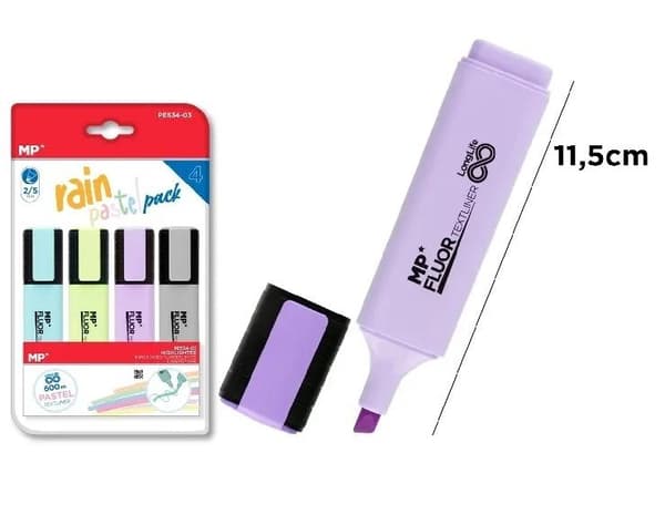 Pastel overstregningstuscher 4 stk.