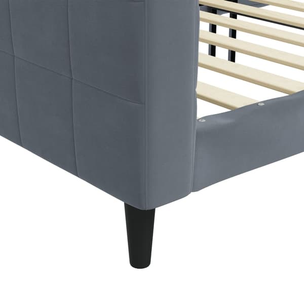 vidaXL Bäddsoffa mörkgrå 90x200 cm sammet