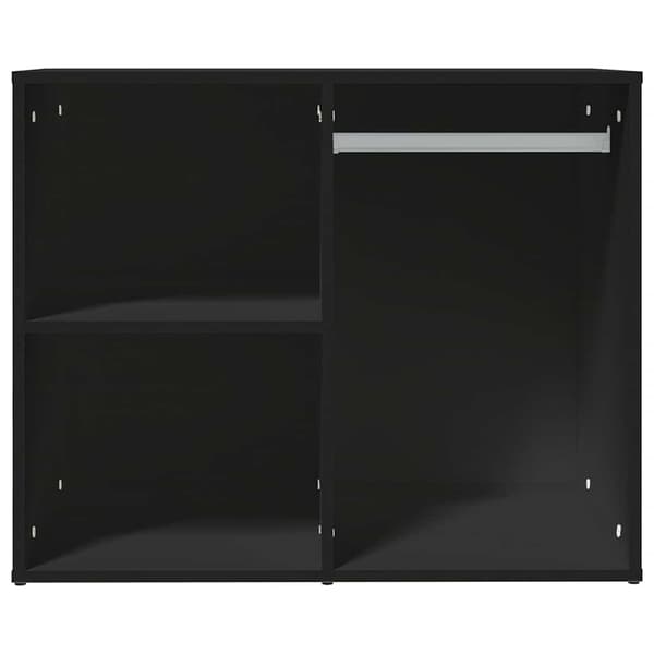 vidaXL skab, sort, 80x40x65 cm, træbaseret materiale