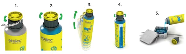 Kaksikomponenttinen silikonigeeli sähköeristykseen, 300 ml pullo MPONE