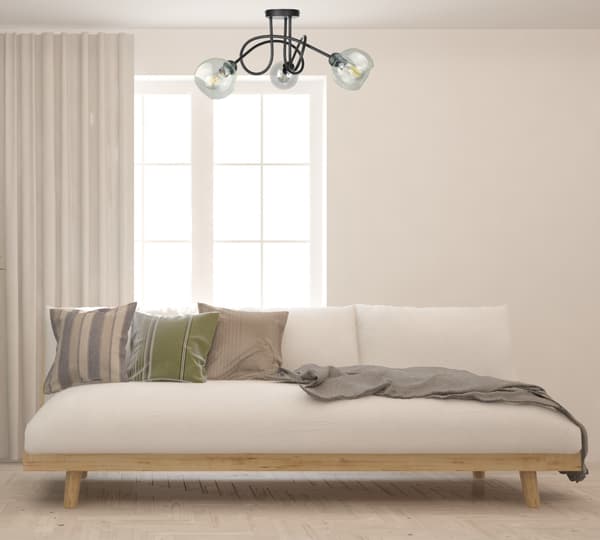 Loftlampe 3xE27 EVIE SORT