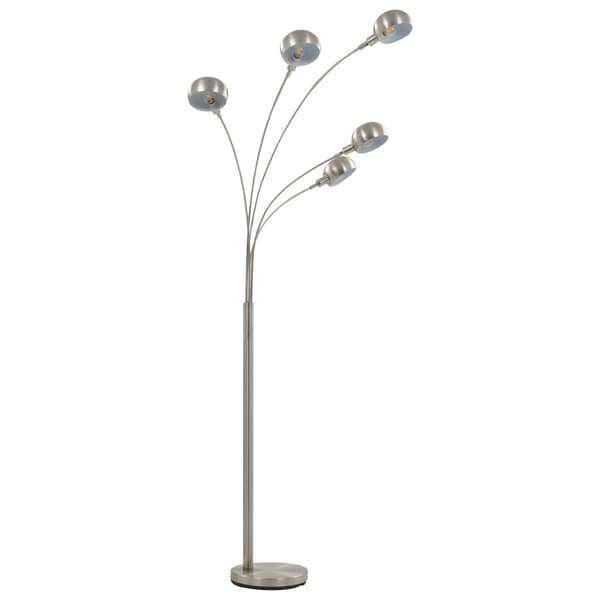 vidaXL gulvlampe, 200 cm, 5 x E14, sølv