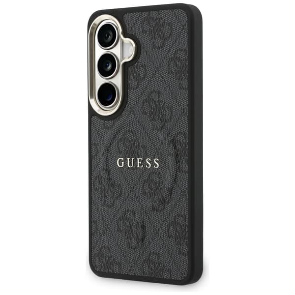 Guess 4G Embossed Ring MagSafe-etui til Galaxy S26 Plus, sort