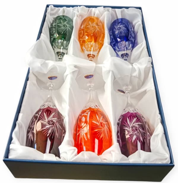 Färgglada kristallölglas 500 ml olivkvarn