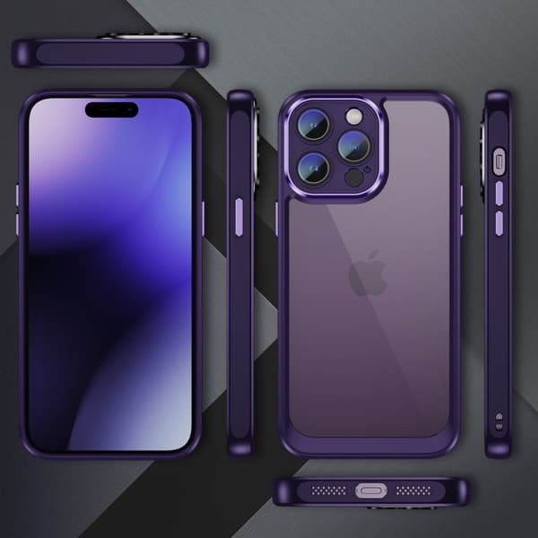 iPhone 15 Pro Max cover, ERBORD Impact Guard, mørkelilla