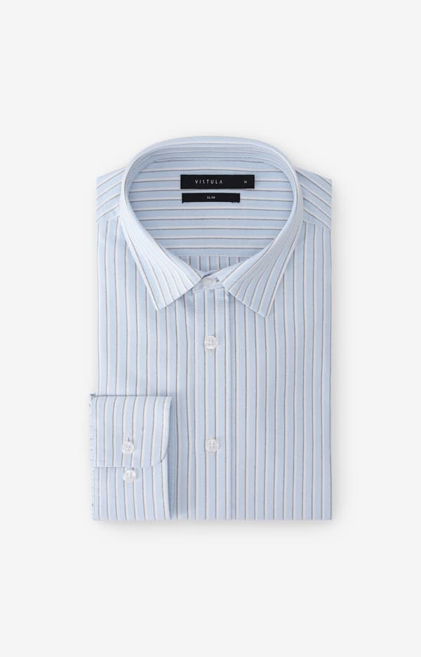 Slim fit -raidallinen paita S