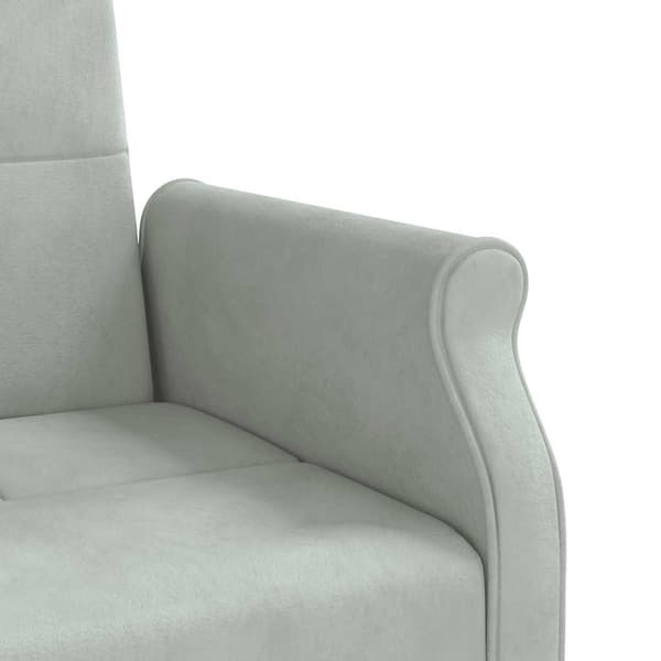 vidaXL Bäddsoffa med kuddar, ljusgrå, klädd i sammet