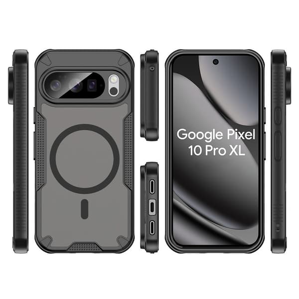 Matt cover til Google Pixel 10 Pro XL, til MagSafe, sort