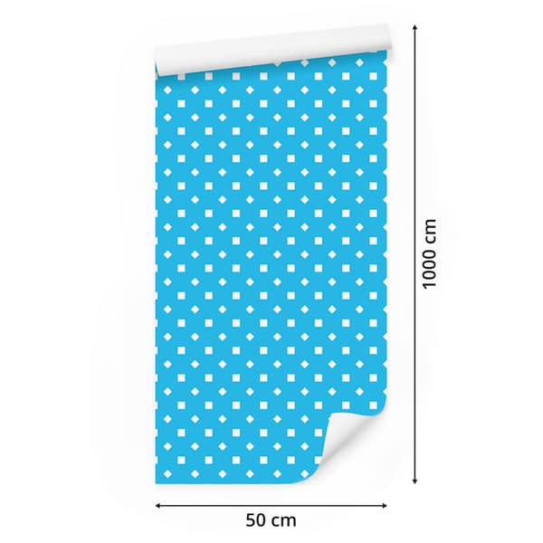 Azure ja Azure Dots -tapetti, Soft Forms 50x1000 cm