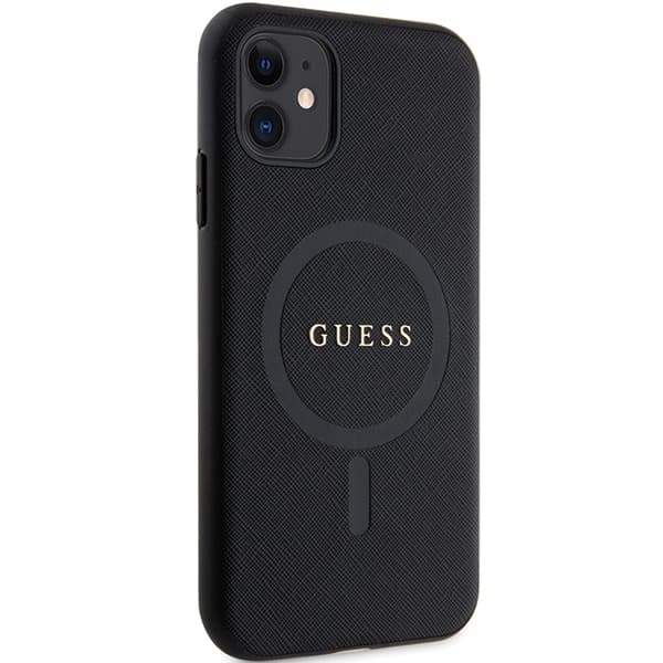 Guess Saffiano MagSafe-etui til iPhone 11 / Xr, sort