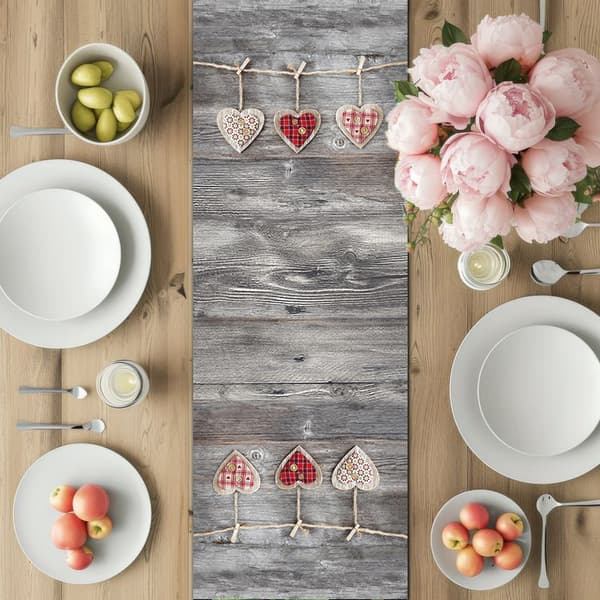 HEARTS bordløber 115x40 cm