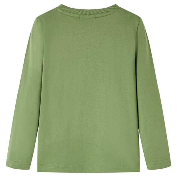 Barn långärmad t-shirt, khaki, 116