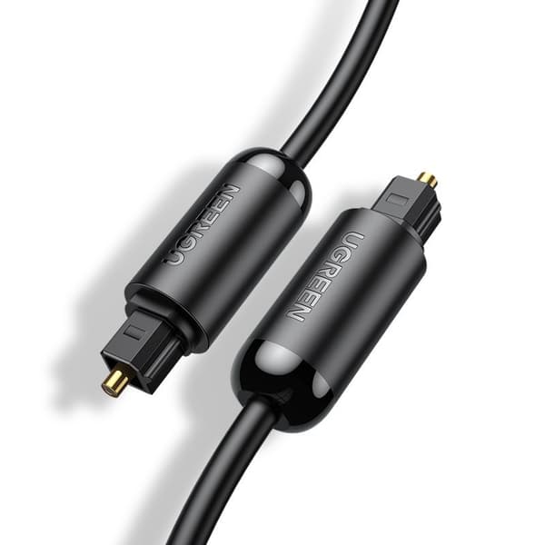 Optisk lydkabel digital fiberoptisk Toslink SPDIF 1,5m grå