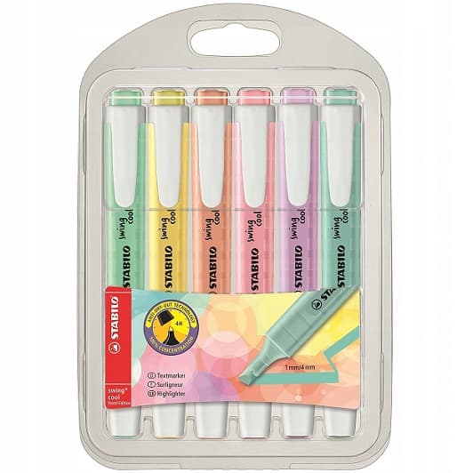 STABILO SWING COOL PASTEL HIGHLIGHTER 6KOL 7453