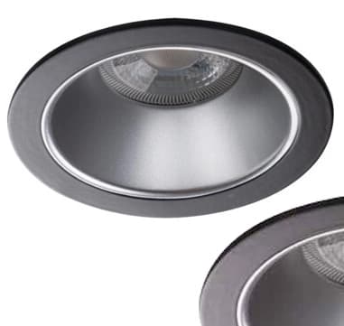 LED loftspotring GLOZO DSO 10W rund sølv-sort