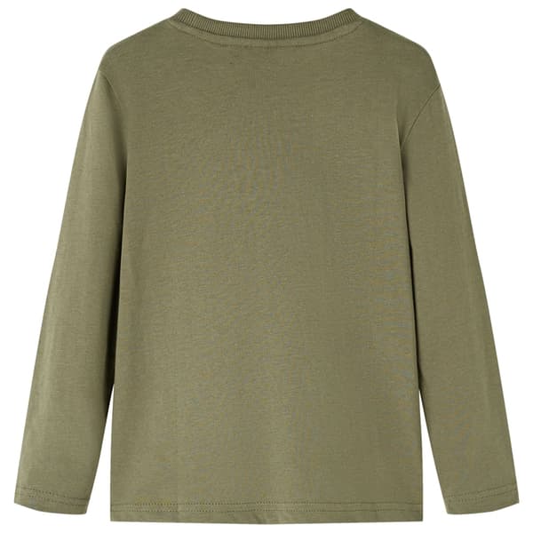 Barn långärmad t-shirt, khaki, 116