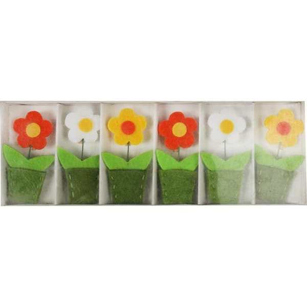 FILTBLOMSTER 6 STK. PÅSKEFORÅRSKLIPPER
