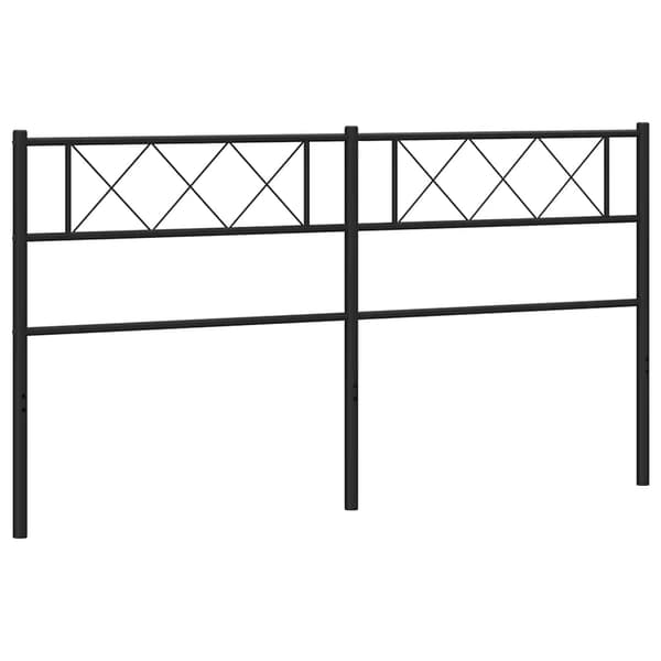 vidaXL metalsengegavl, sort, 180 cm