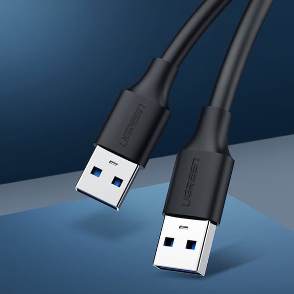 USB 2.0 hankabel 0,5m sort