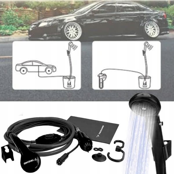 Bärbar dusch för camping 12V D315N
