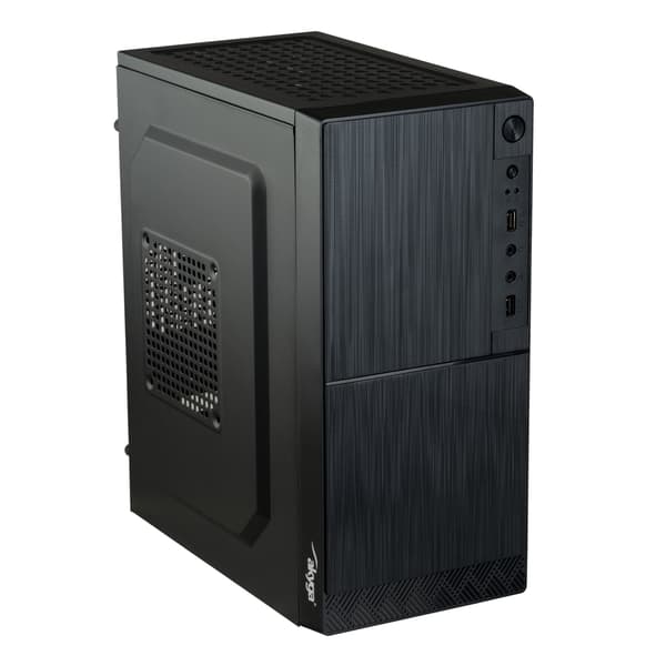 Micro ATX-kabinet til Akyga AK35BK PC Tower-computer, 2x USB 2.0 sort