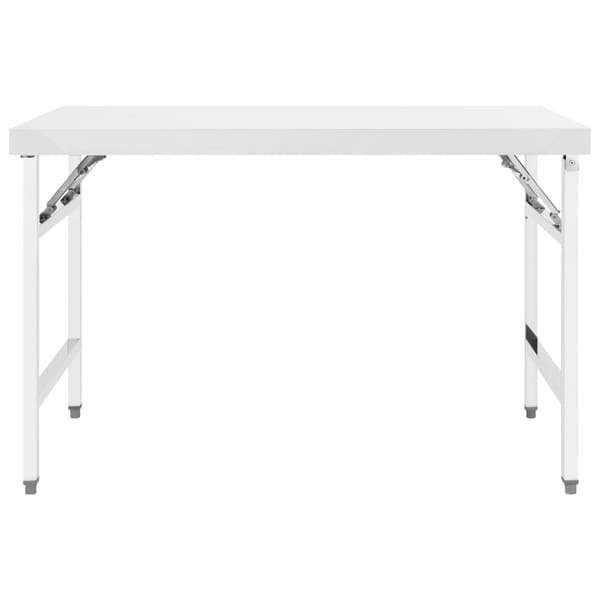 vidaXL foldbart køkkenbord 120x60x80 cm rustfrit stål