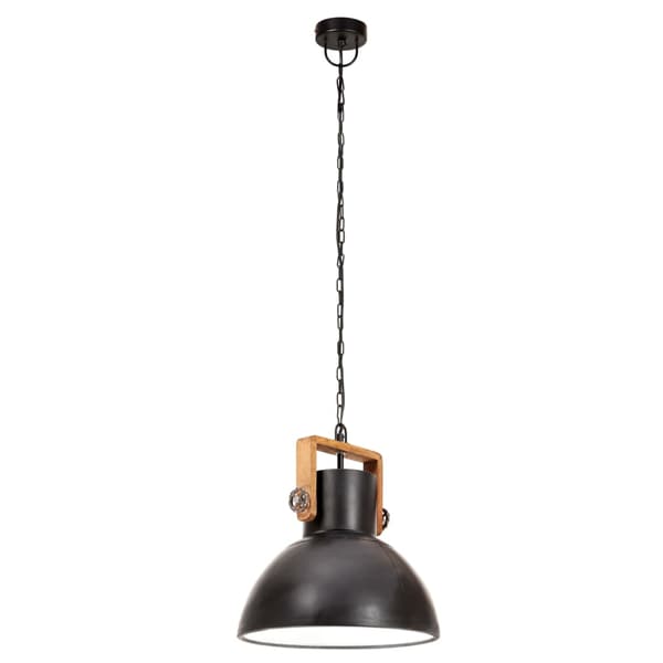 vidaXL industriel pendellampe, 25 W, sort, rund, 30 cm, E27