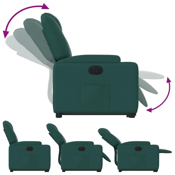 vidaXL Elektrisk lyftande massagefåtölj grön